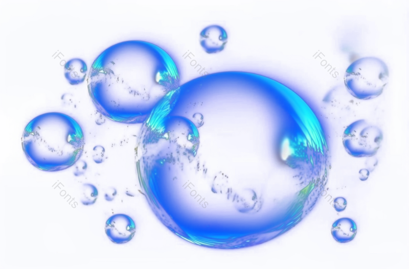 形状图片,蓝色元素,气泡PNG,装饰元素免抠素材